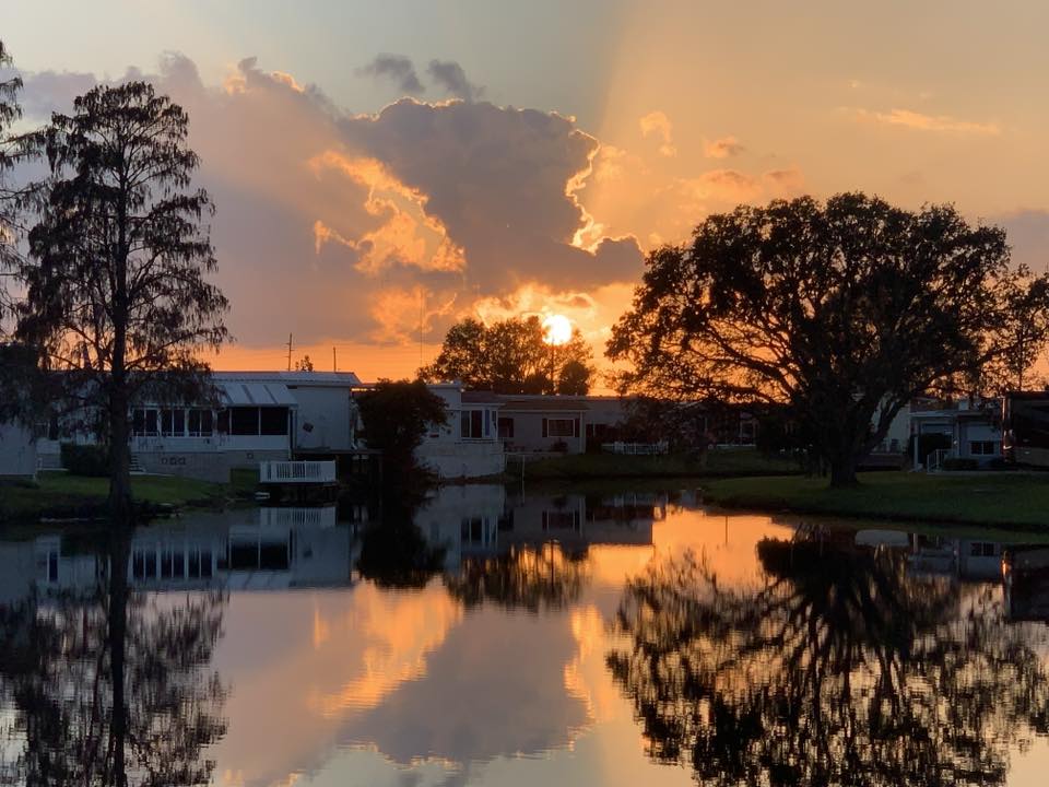 Sunset over the canal