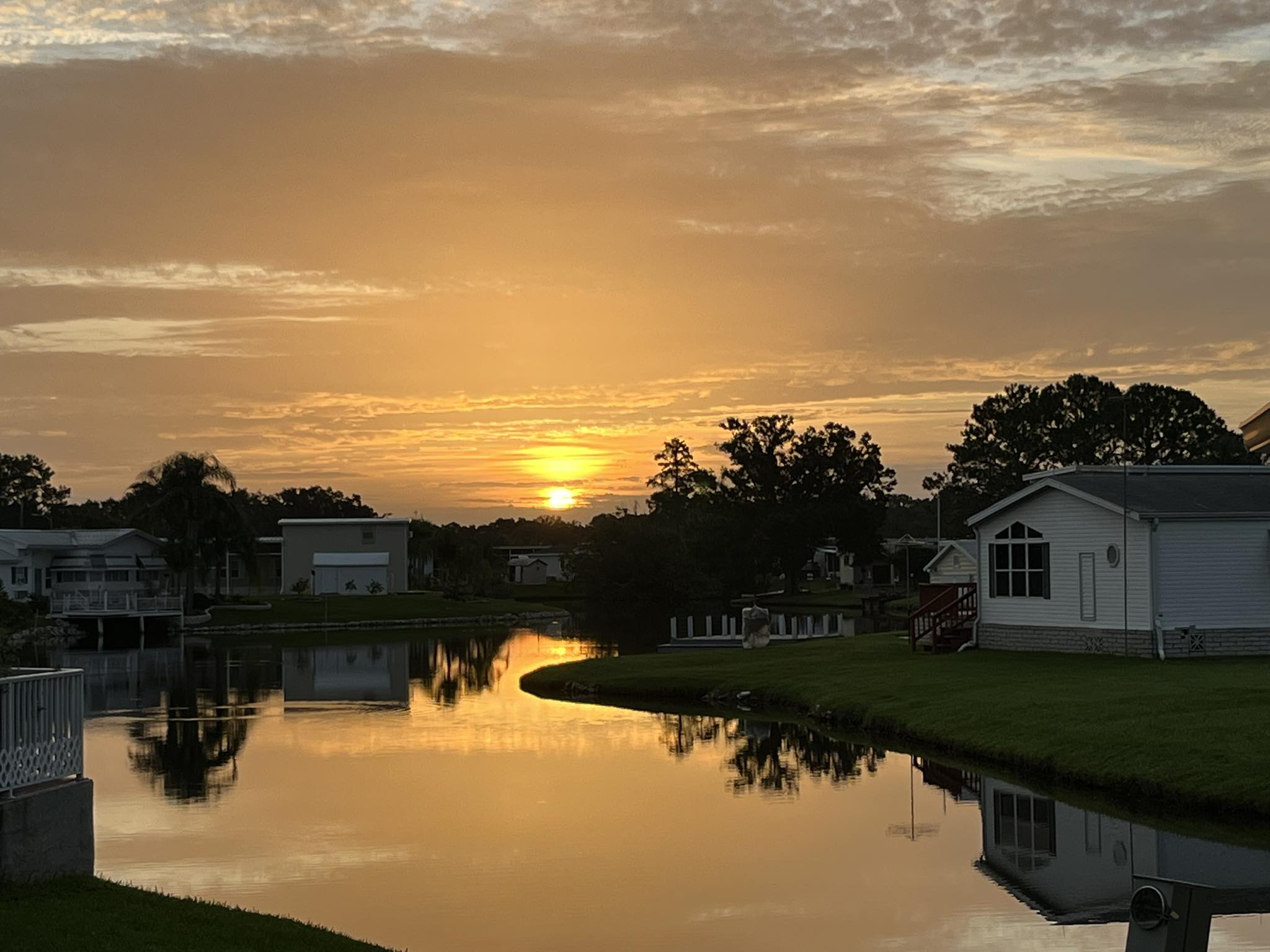 Sunset over the canal