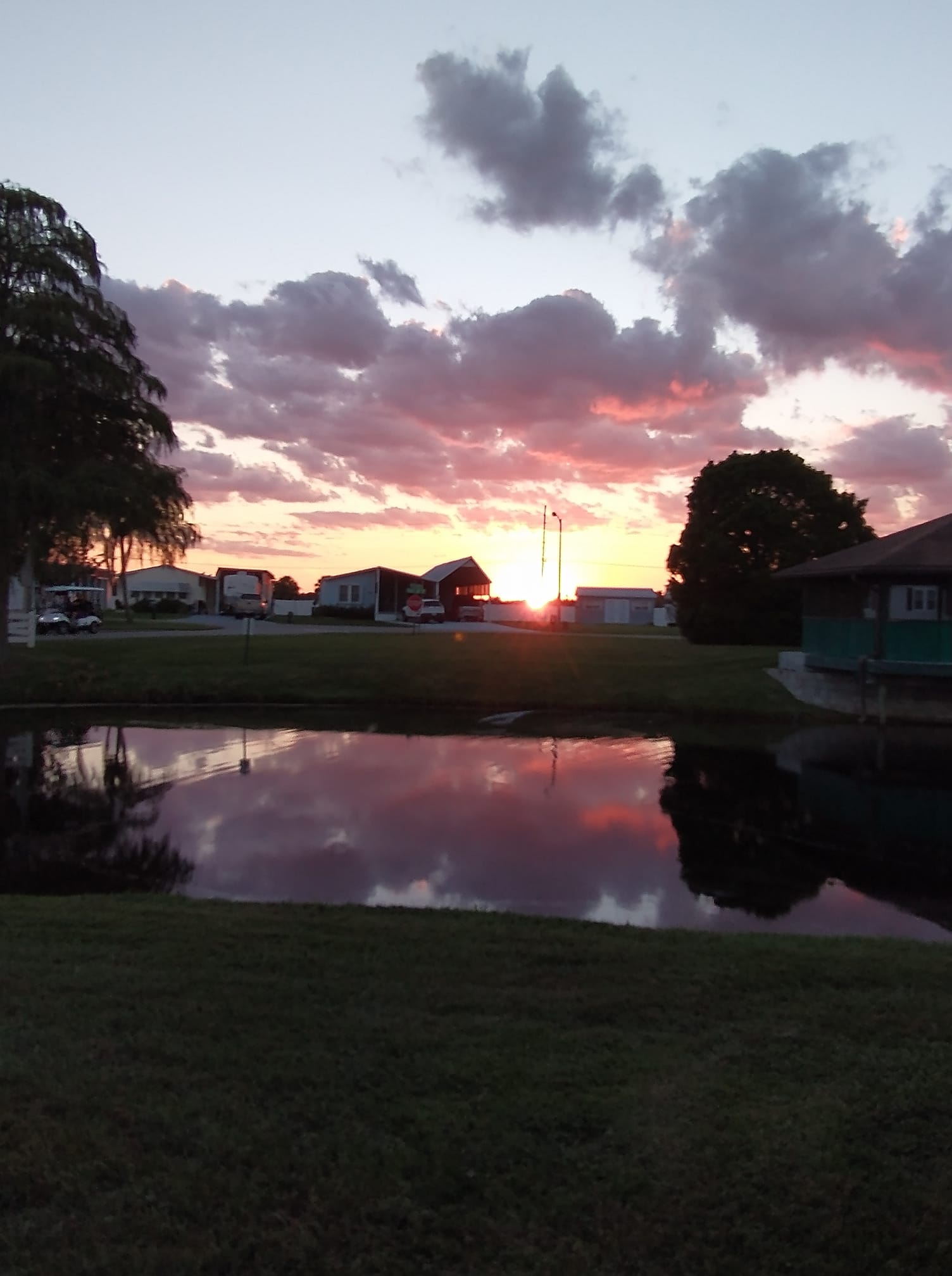 Sunset over the canal