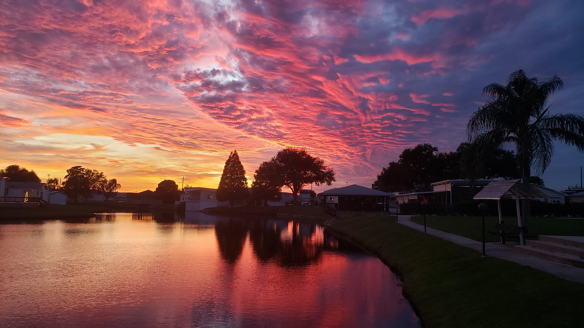 Sunset over the canal