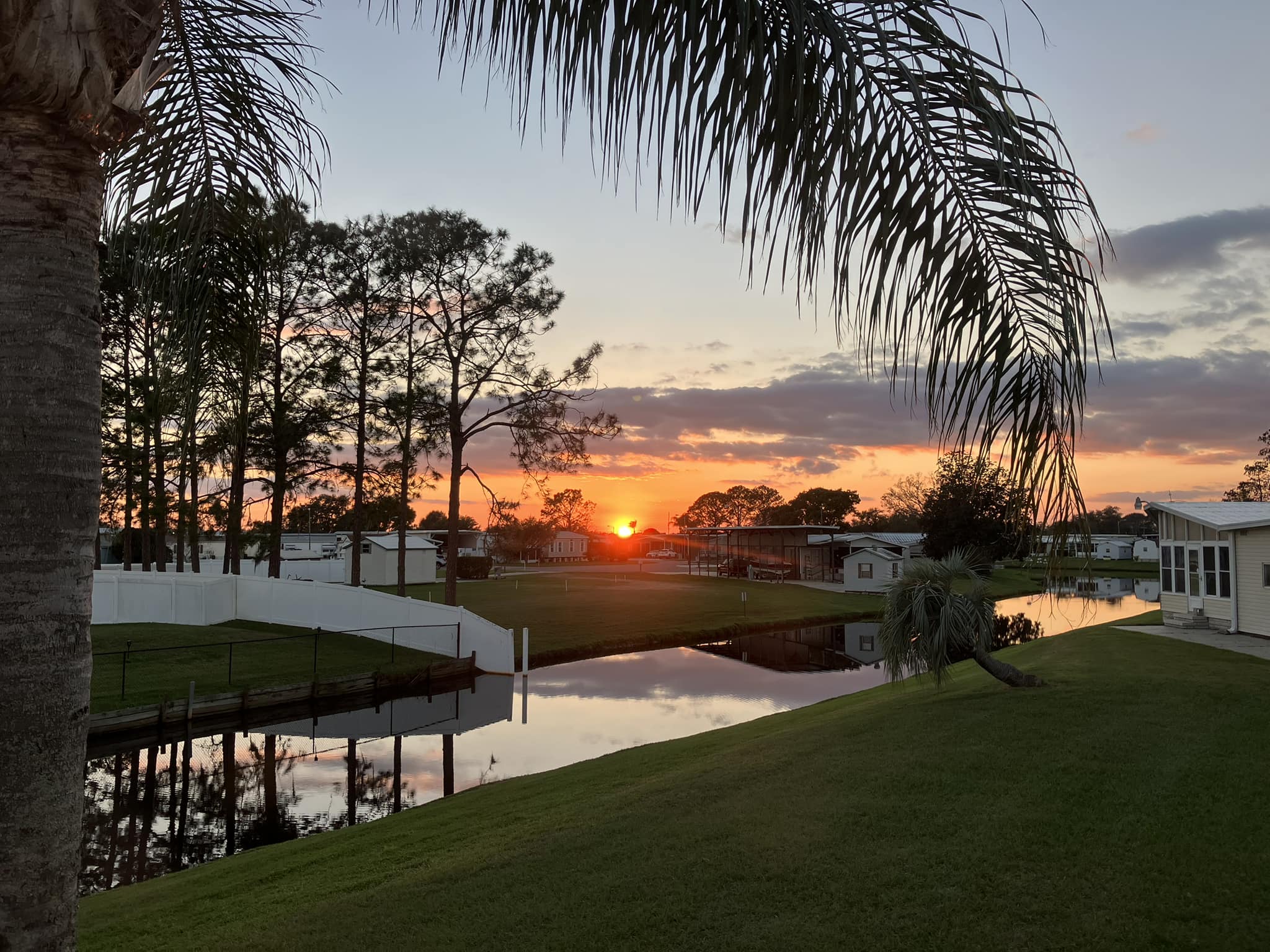 Sunset over the canal
